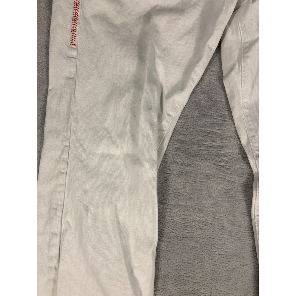 True Religion Ricky Relaxed Straight Jeans Men's Size 38 White Cotton Used - Picture 3 of 12